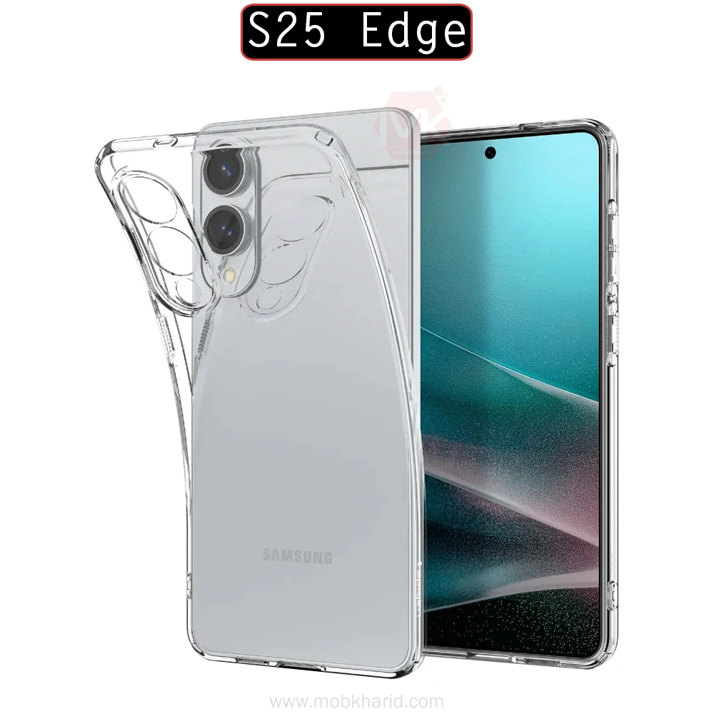 قاب شفاف پشت طلق سامسونگ Clear Crystal Hard Cases | Galaxy S25 Edge