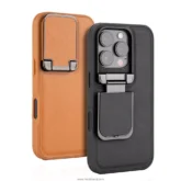 قاب محافظ ایفون Piblue Leather Stand Case | iphone 16 pro max