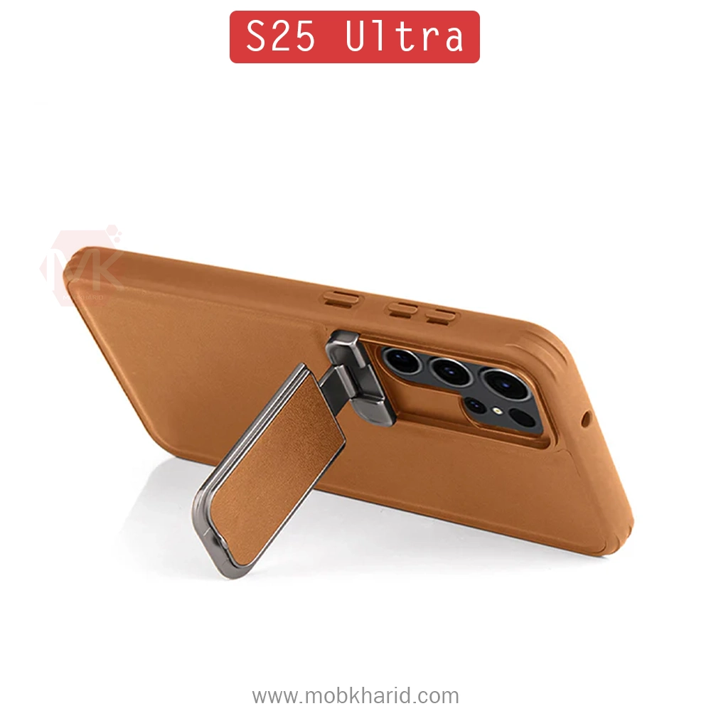 قاب محافظ سامسونگ Piblue Leather Stand Case | Galaxy S25 Ultra