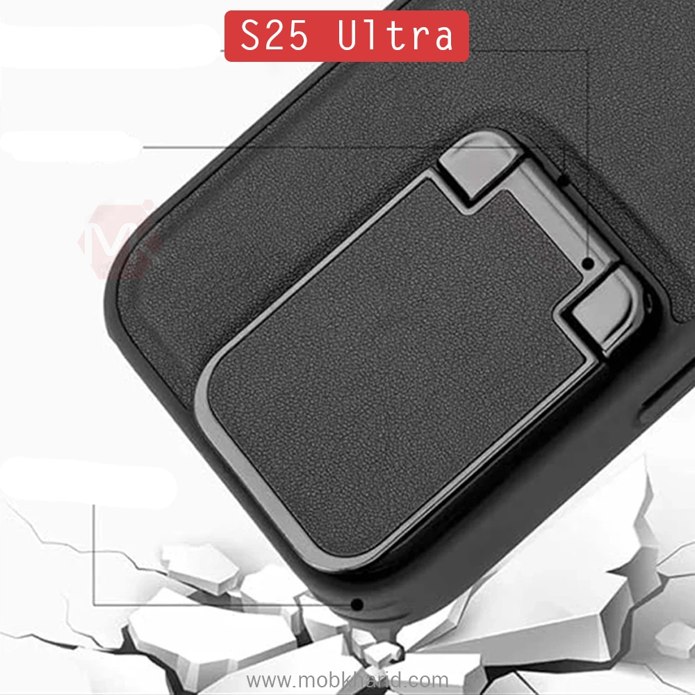 قاب محافظ سامسونگ Piblue Leather Stand Case | Galaxy S25 Ultra