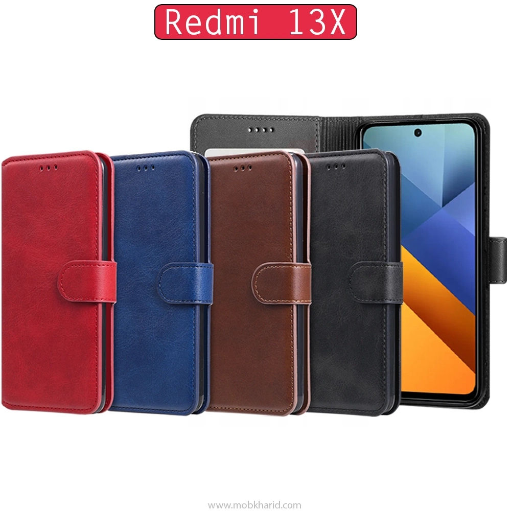 کیف محافظ شیائومی Folio Magnetic Flip Cover | Redmi 13X