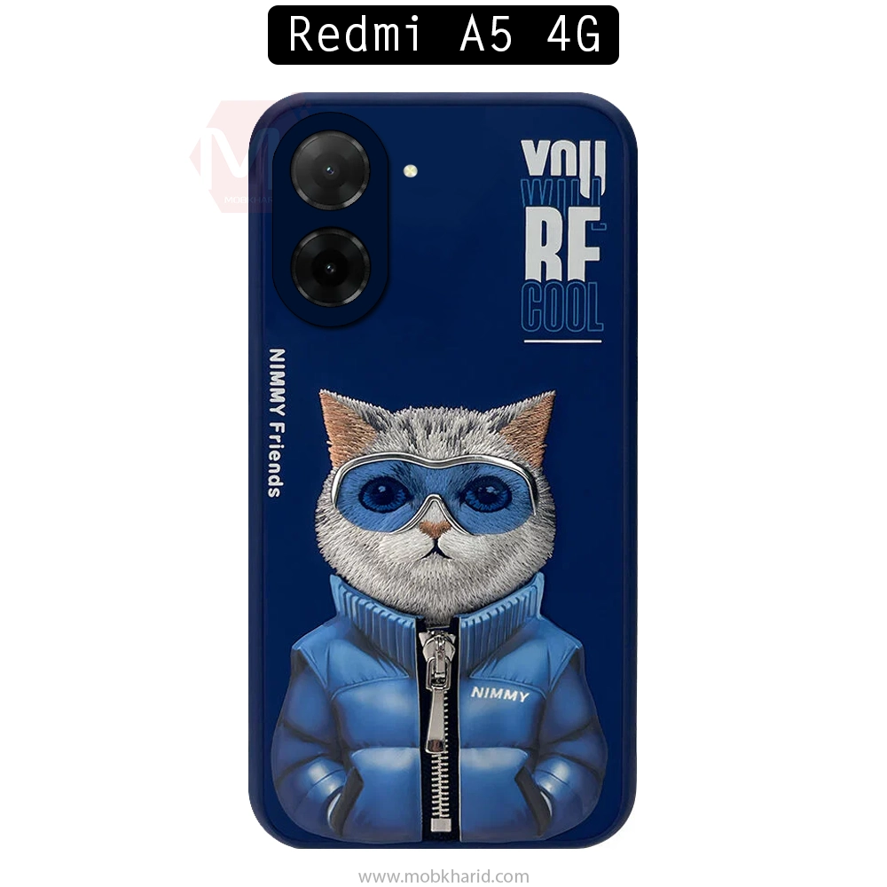 قاب محافظ شیائومی Nimmy Embroidery Jacket Cool Cat Case | Redmi A5