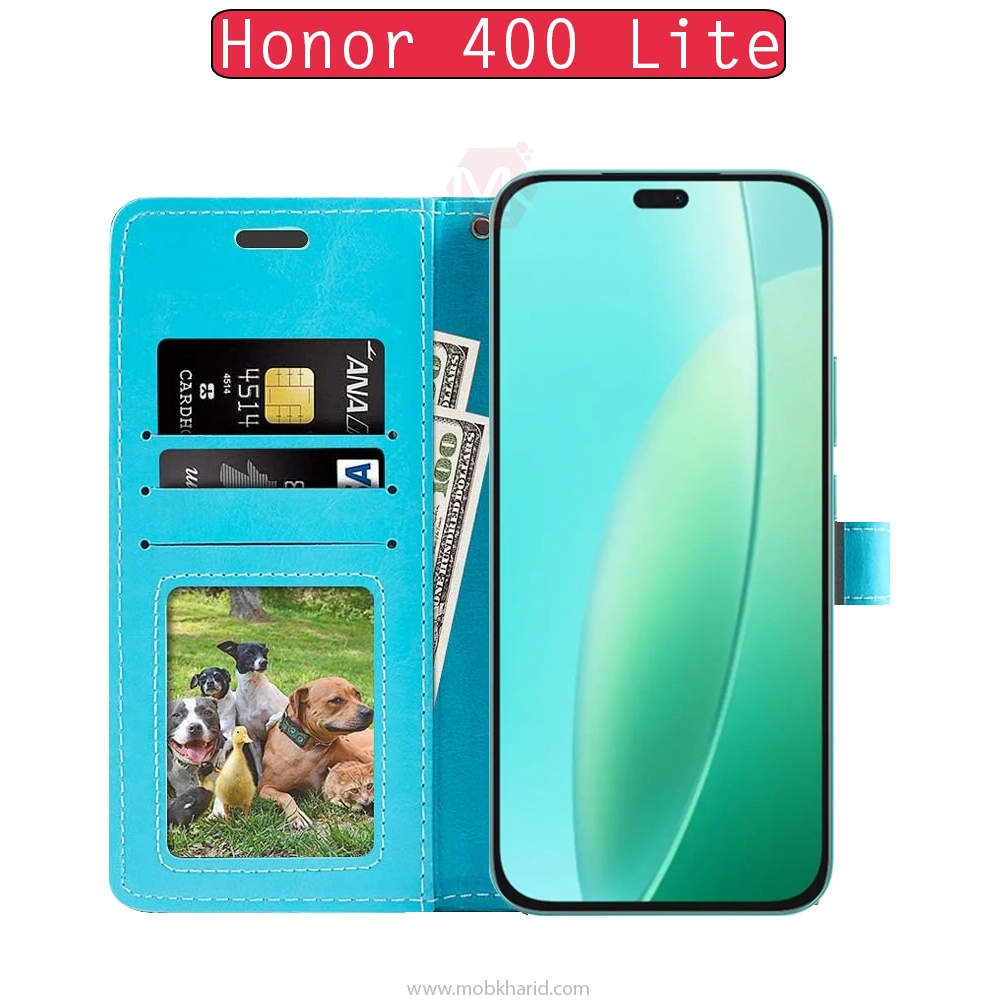 کیف محافظ Folio Magnetic Flip Leather Cover | Honor 400 Lite