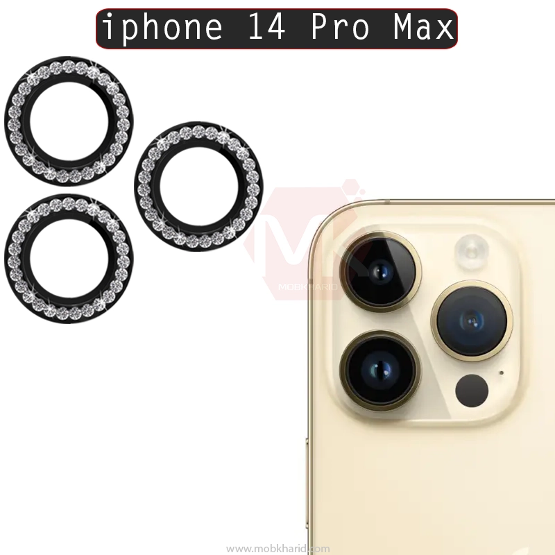 محافظ لنز نگین دار Diamond Glitter Camera Lens Protector | iphone 14 Pro Max