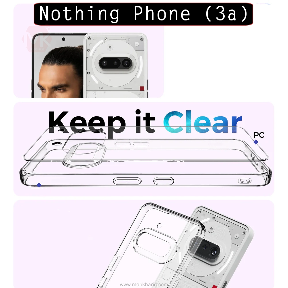 قاب شفاف پشت طلق Clear Crystal Hard Cases | Nothing Phone (3a)