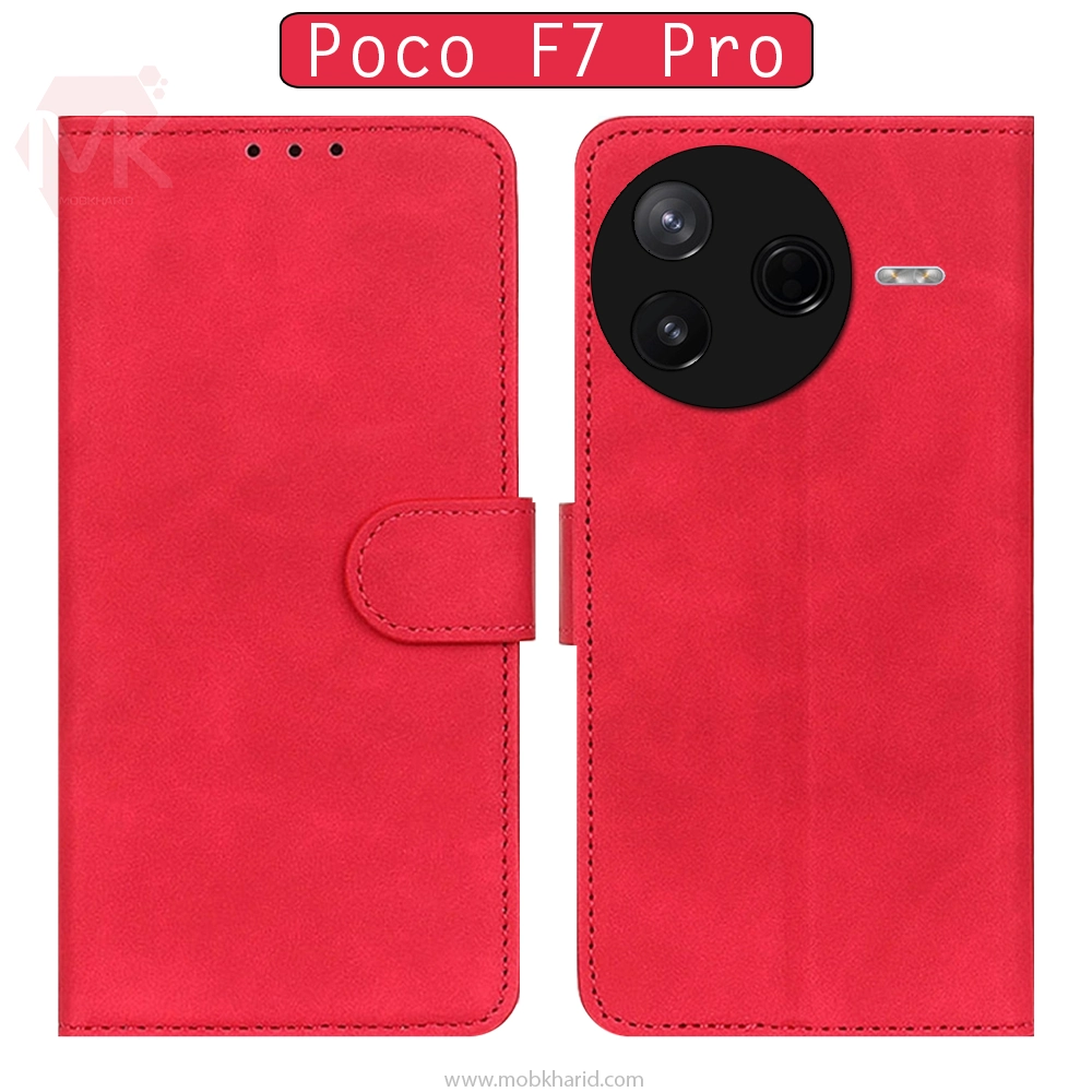کیف محافظ شیائومی Folio Magnetic Flip Leather Cover | Poco F7 Pro