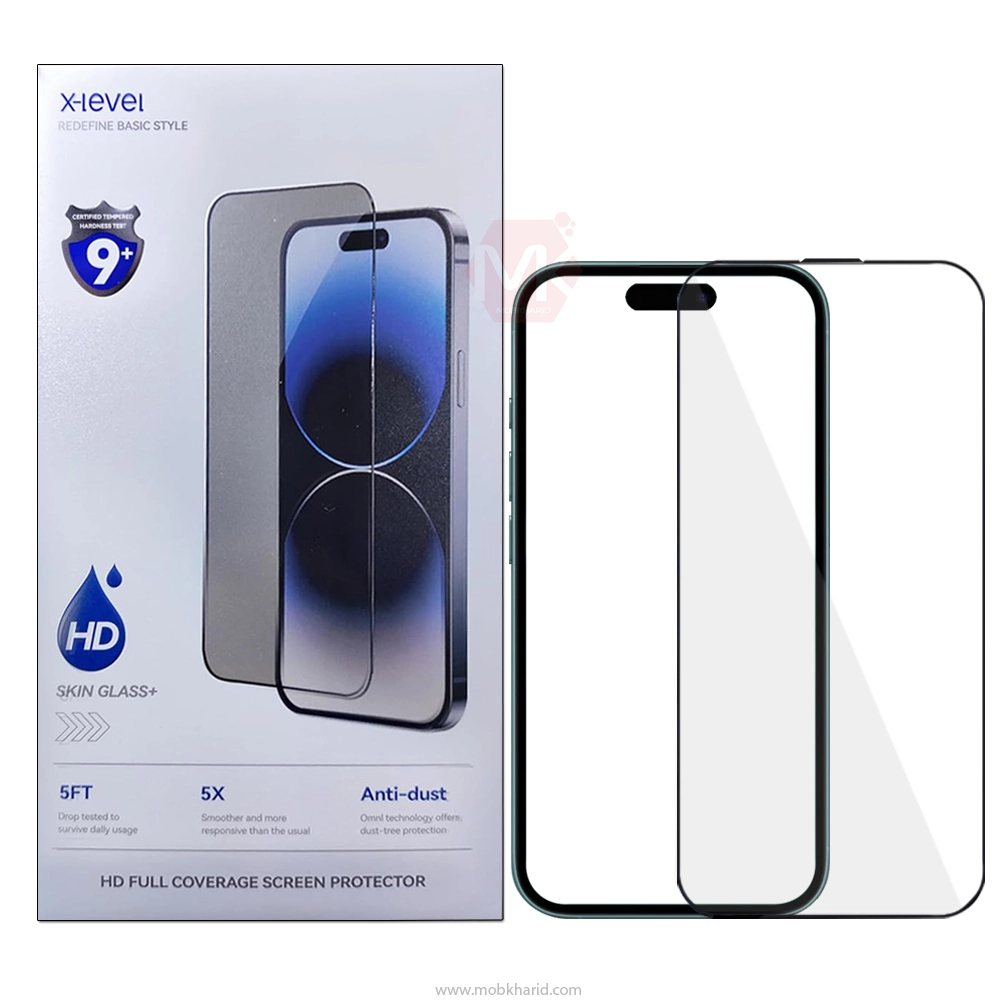 محافظ صفحه ایکس-لول 2.5D X-Level hard Glass | iphone 17